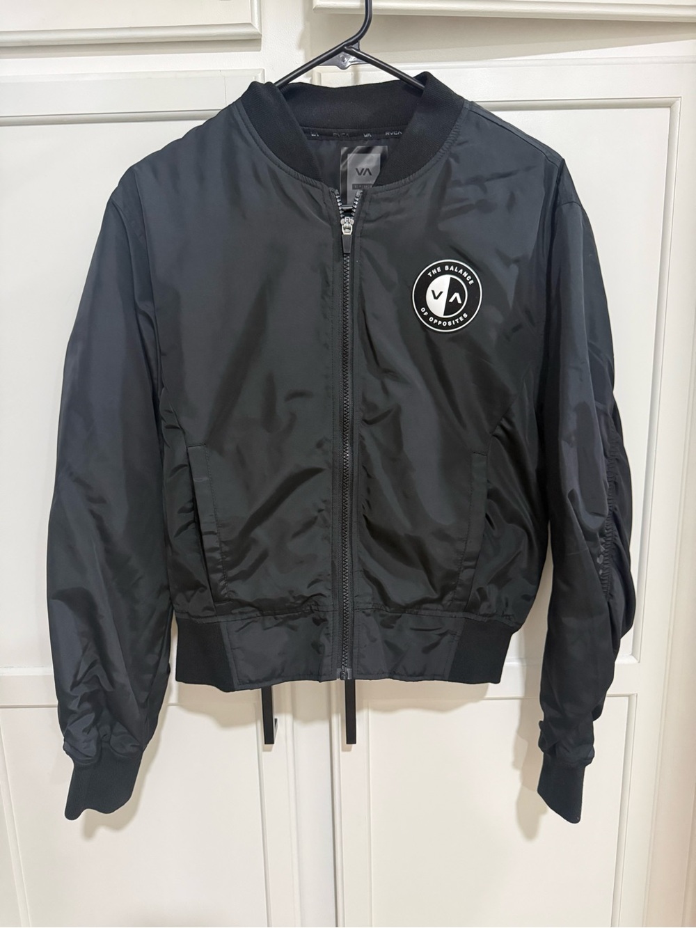 RVCA Black Logo Bomber Jacket